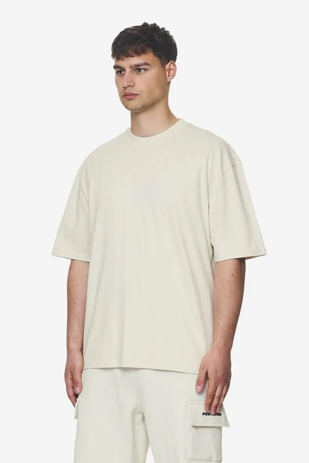 Men Pegador Tees Colne Logo Oversized Tee Washed Salty Cream Baby Blue Men Pegador Tees Colne Logo Oversized Tee Washed Salty Cream Baby Blue
