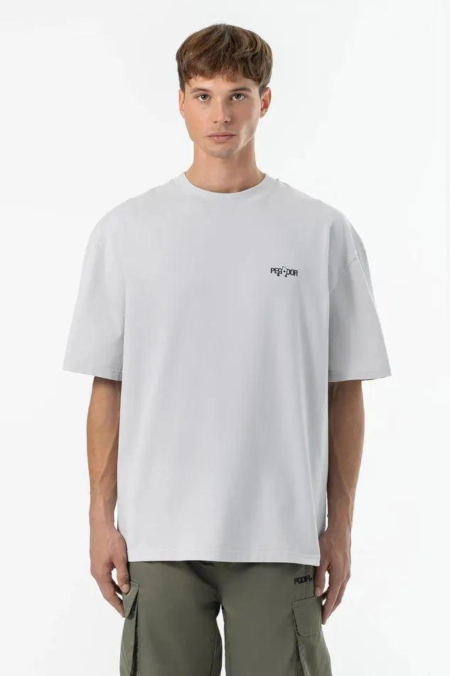 Men Pegador Tees Hyde Oversized Tee Washed Clear Grey Men Pegador Tees Hyde Oversized Tee Washed Clear Grey