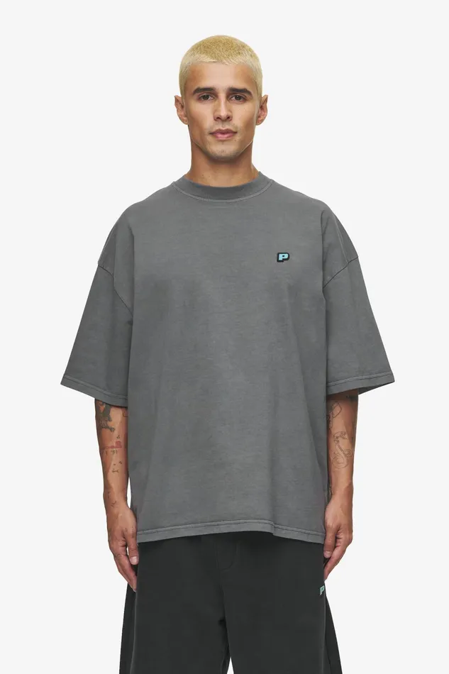 Men Pegador Tees Leono Boxy Tee Vintage Grey Sky Blue Gum