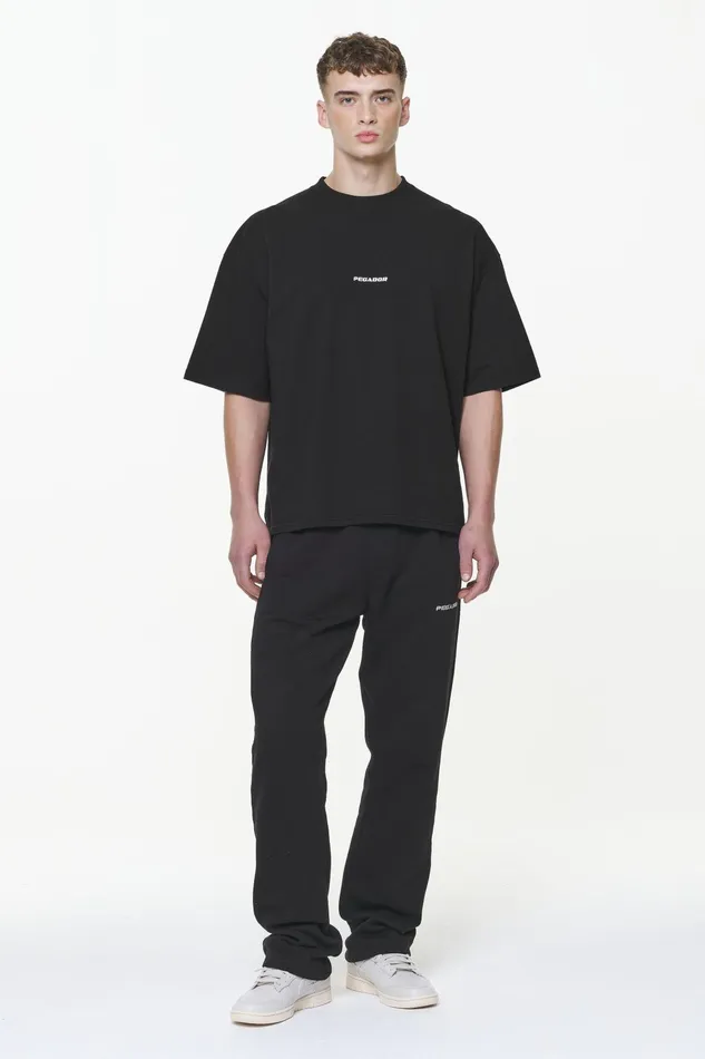 Men Pegador Tees Logo Boxy Tee Vintage Washed Onyx Black Men Pegador Tees Logo Boxy Tee Vintage Washed Onyx Black