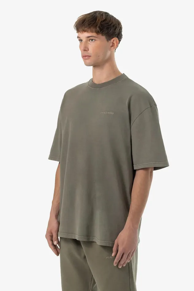 Men Pegador Tees Logo Oversized Tee Vintage Faded Olive Men Pegador Tees Logo Oversized Tee Vintage Faded Olive