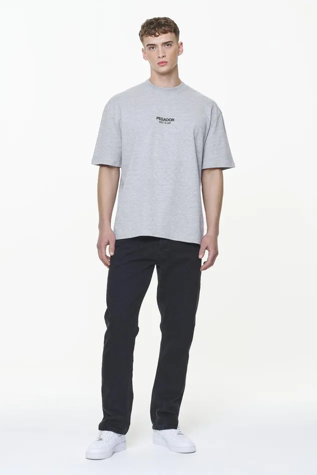 Men Pegador Tees Mouncy Oversized Tee Grey Melange Men Pegador Tees Mouncy Oversized Tee Grey Melange