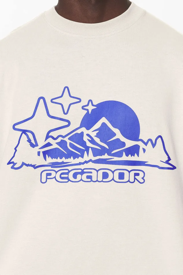 Men Pegador Tees Pansy Boxy Tee Washed Dust Cream Men Pegador Tees Pansy Boxy Tee Washed Dust Cream