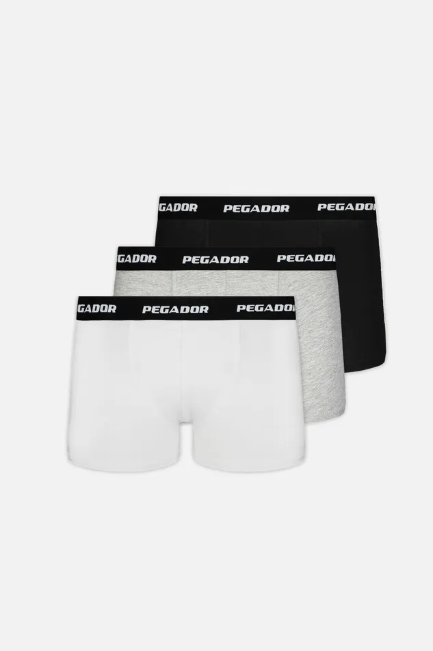 Men Pegador Underwear Tantun Boxershorts 3 Pack Black Grey Melange White Men Pegador Underwear Tantun Boxershorts 3 Pack Black Grey Melange White
