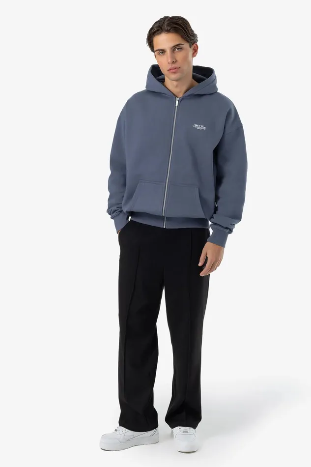 Men Pegador Zip Hoodies Bronson Oversized Sweat Jacket Washed Shadow Blue Men Pegador Zip Hoodies Bronson Oversized Sweat Jacket Washed Shadow Blue