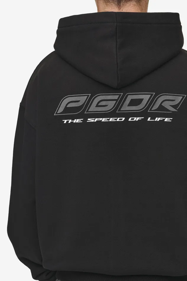 Men Pegador Zip Hoodies Charles Oversized Sweat Jacket Washed Black Men Pegador Zip Hoodies Charles Oversized Sweat Jacket Washed Black