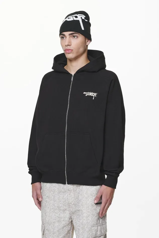 Men Pegador Zip Hoodies Condor Raglan Sweat Jacket Black Men Pegador Zip Hoodies Condor Raglan Sweat Jacket Black
