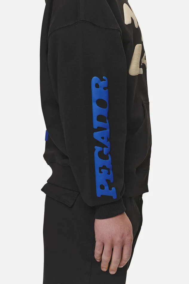 Men Pegador Zip Hoodies Corey Terry Boxy Sweat Jacket Washed Black Men Pegador Zip Hoodies Corey Terry Boxy Sweat Jacket Washed Black