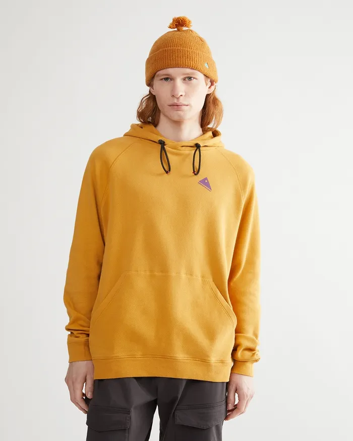 Men Runa Nomad Lightweight Organic Cotton Hoodie Amber Gold Klttermusen Fleeces and Sweaters Men Runa Nomad Lightweight Organic Cotton Hoodie Amber Gold Klttermusen Fleeces and Sweaters