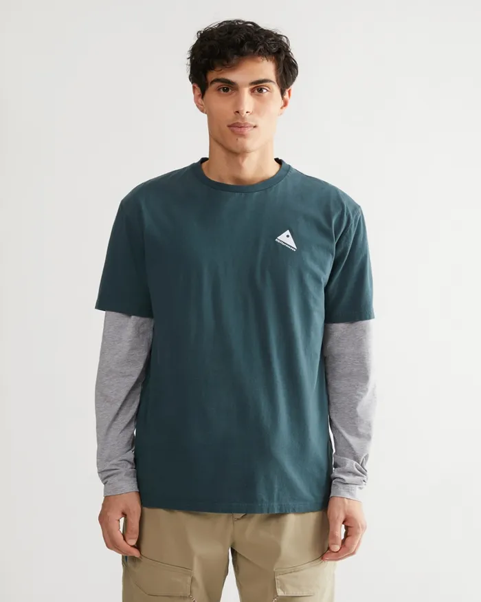 Men Runa Rain Mouse Organic Cotton Short Sleeve Tee Dark Deep Sea Klttermusen TShirts
