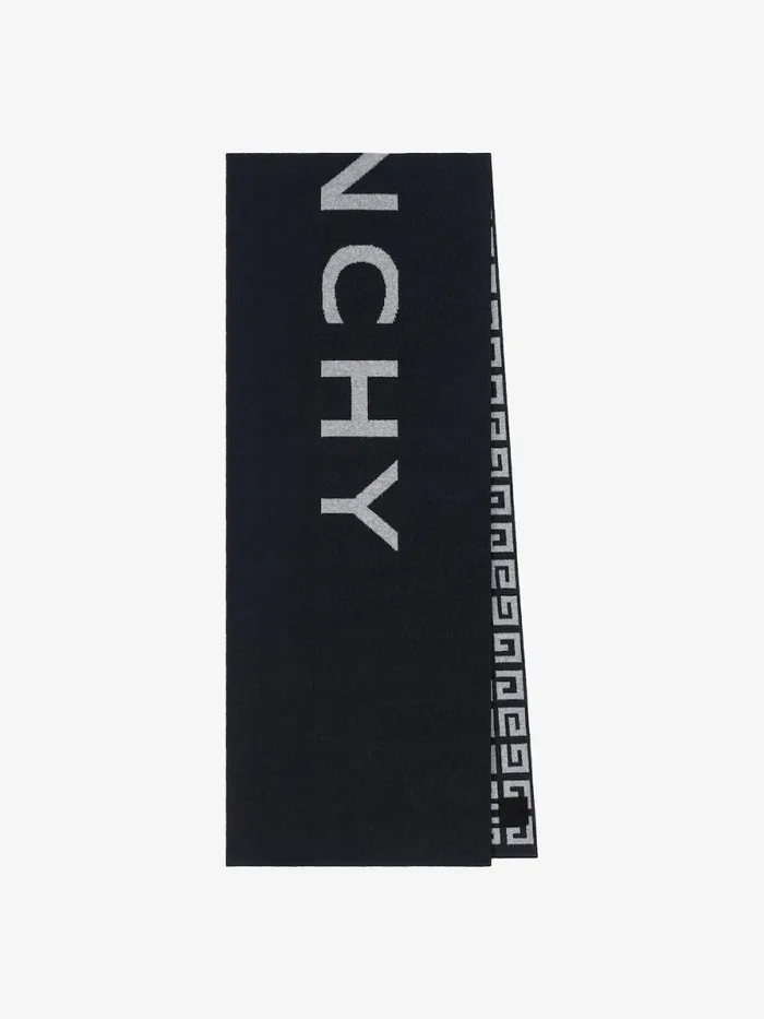 Men Scarves and Ties Givenchy GIVENCHY 4G Double Sided Scarf In Wool And Cashmere Black Men Scarves and Ties Givenchy GIVENCHY 4G Double Sided Scarf In Wool And Cashmere Black