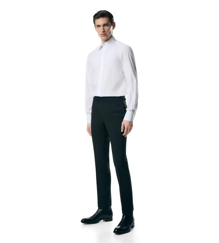 Men Shirts Tom Ford Poplin Classic Fit Shirt Optical White Men Shirts Tom Ford Poplin Classic Fit Shirt Optical White