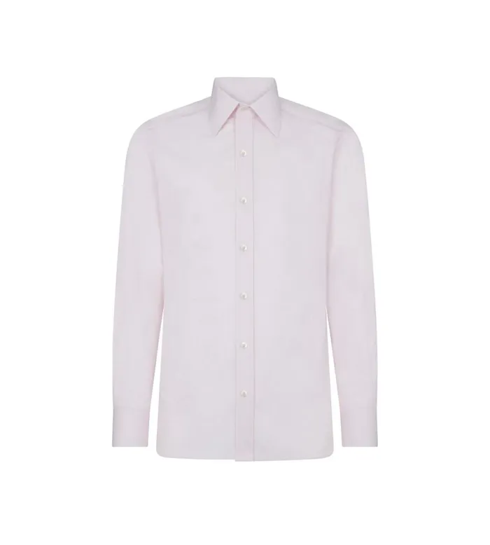 Men Shirts Tom Ford Twisted Twill Slim Fit Shirt Light Rose