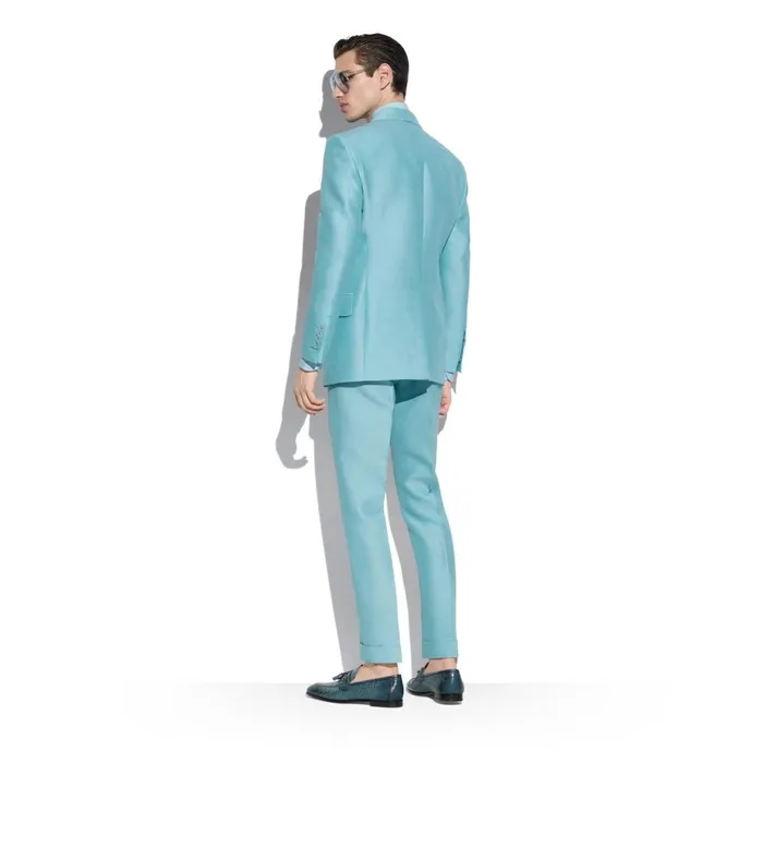 Men Shirts Tom Ford Viscose Silk Toile Slim Fit Shirt Celeste Blue Men Shirts Tom Ford Viscose Silk Toile Slim Fit Shirt Celeste Blue