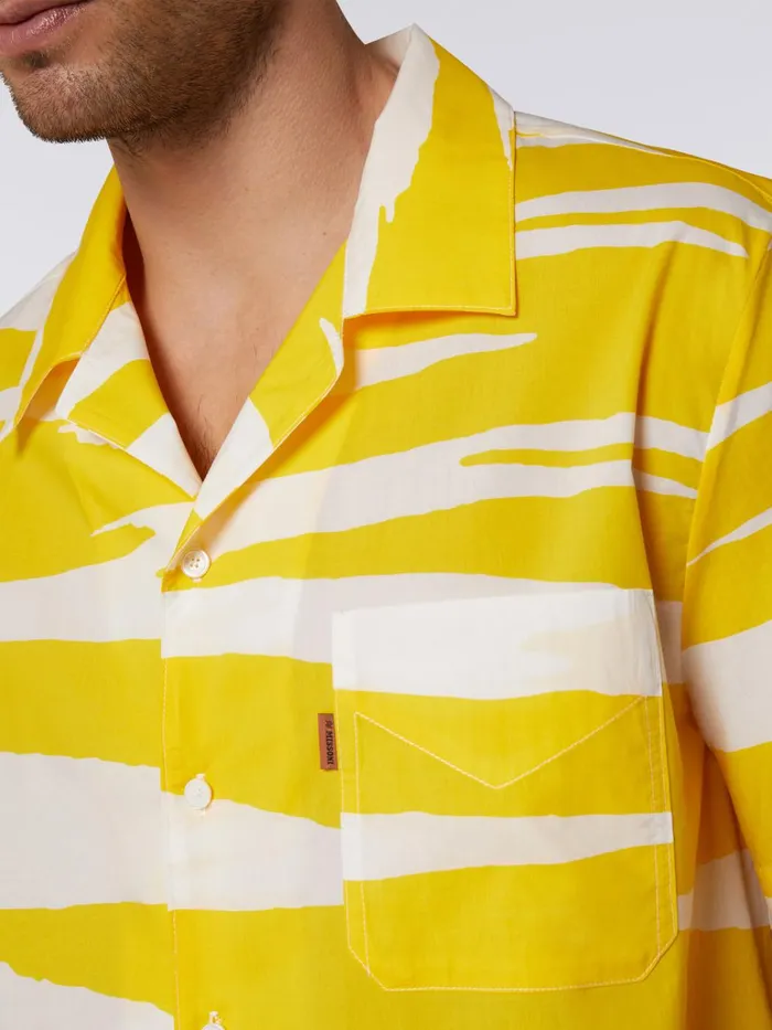 Men ShortSleeved Cotton Bowling Shirt Multicoloured Missoni Shirts