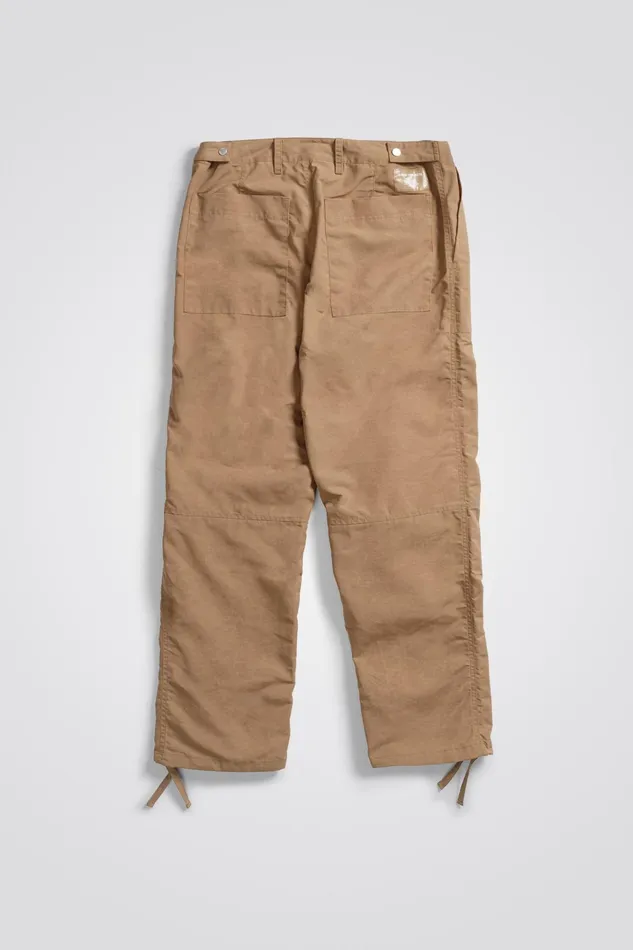 Men Sigur Waxed Nylon Fatigue Trouser Camel Norse Projects Trousers