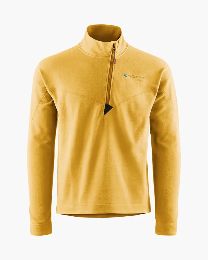 Men Sigyn Half Zip Sweater Amber Gold Klttermusen Fleeces and Sweaters