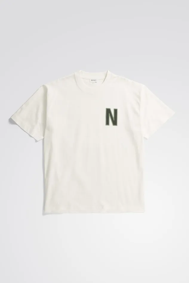 Men Simon Loose Organic Heavy Jersey Large N TShirt Ecru Norse Projects TShirts