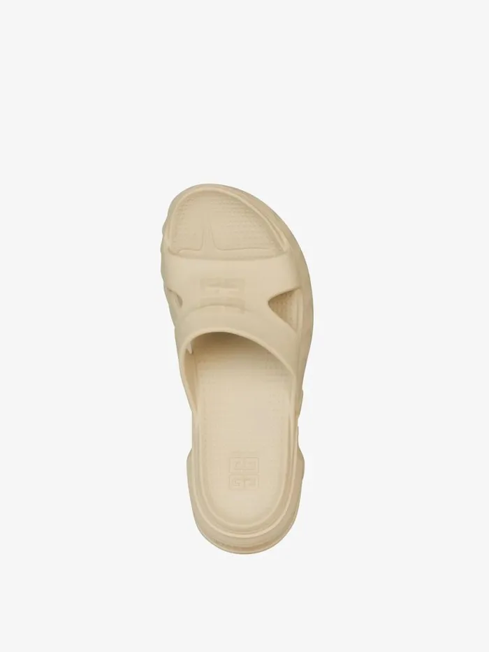 Men Slides and Sandals Givenchy Marshmallow Flat Sandals In Rubber Beige Men Slides and Sandals Givenchy Marshmallow Flat Sandals In Rubber Beige