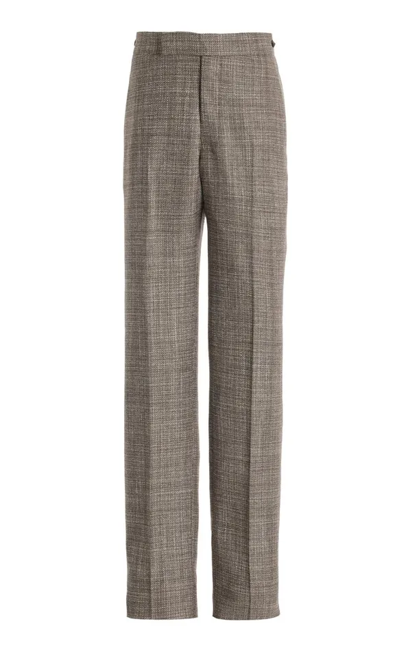 Men Suits Gabriela Hearst Sebastian Pant In Chocolate Virgin Wool Tweed