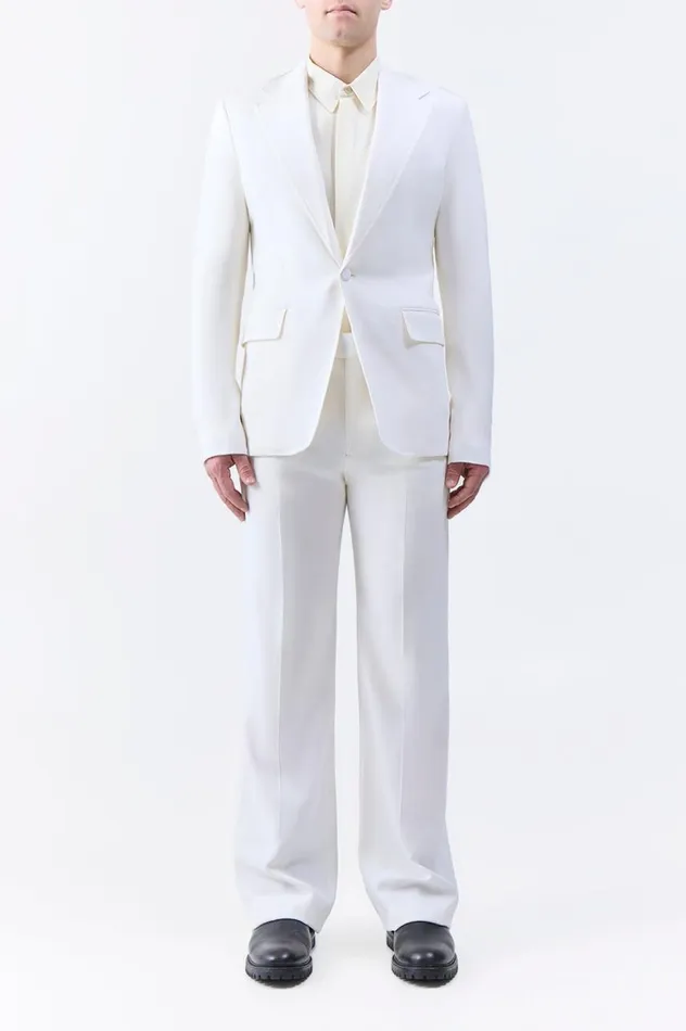 Men Suits Gabriela Hearst Vista Pant In Ivory Virgin Wool Twill