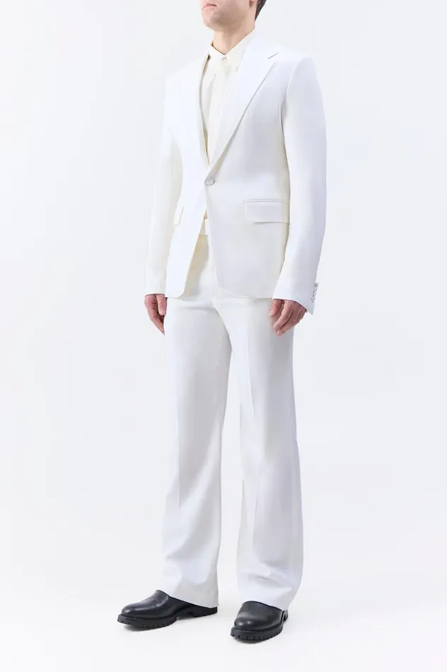 Men Suits Gabriela Hearst Vista Pant In Ivory Virgin Wool Twill