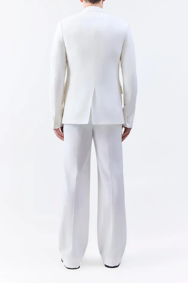 Men Suits Gabriela Hearst Vista Pant In Ivory Virgin Wool Twill