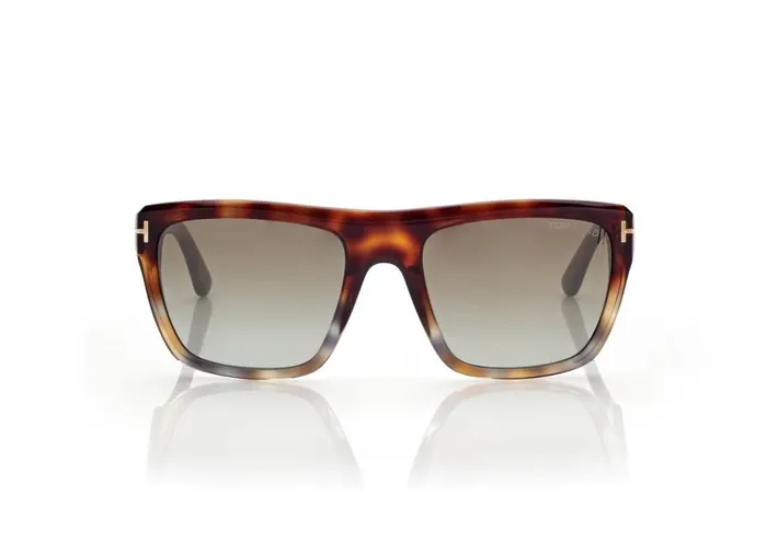 Men SUNGLASSES Tom Ford Alberto Sunglasses Dark Havana Silver