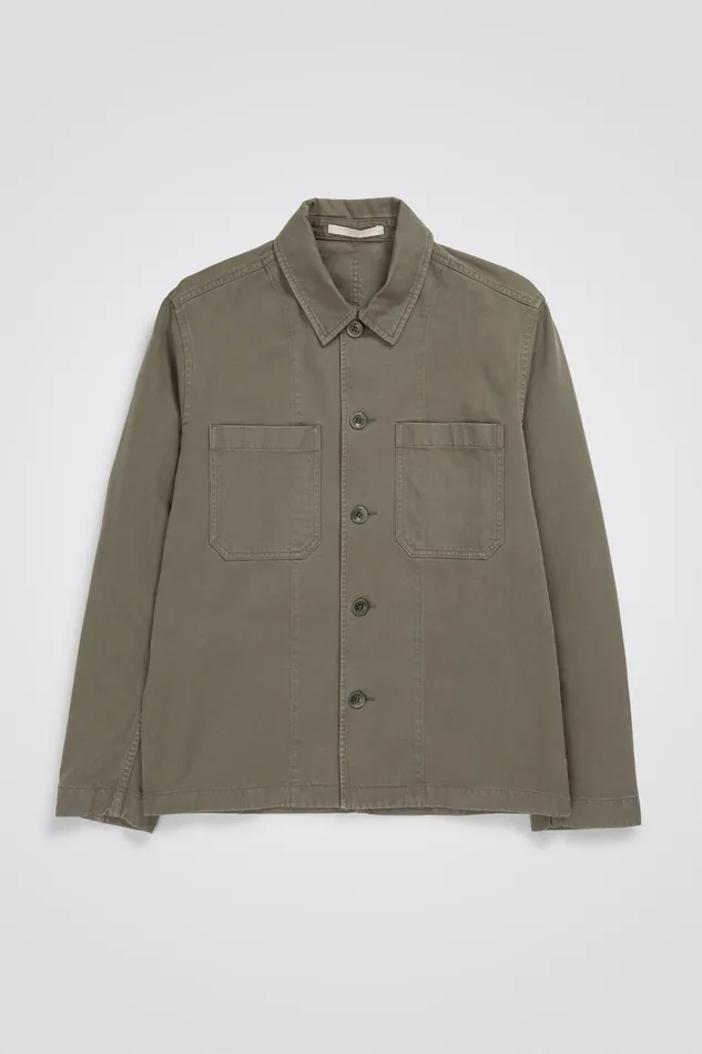 Men Tyge Broken Twill Dried Sage Green Norse Projects Overshirts