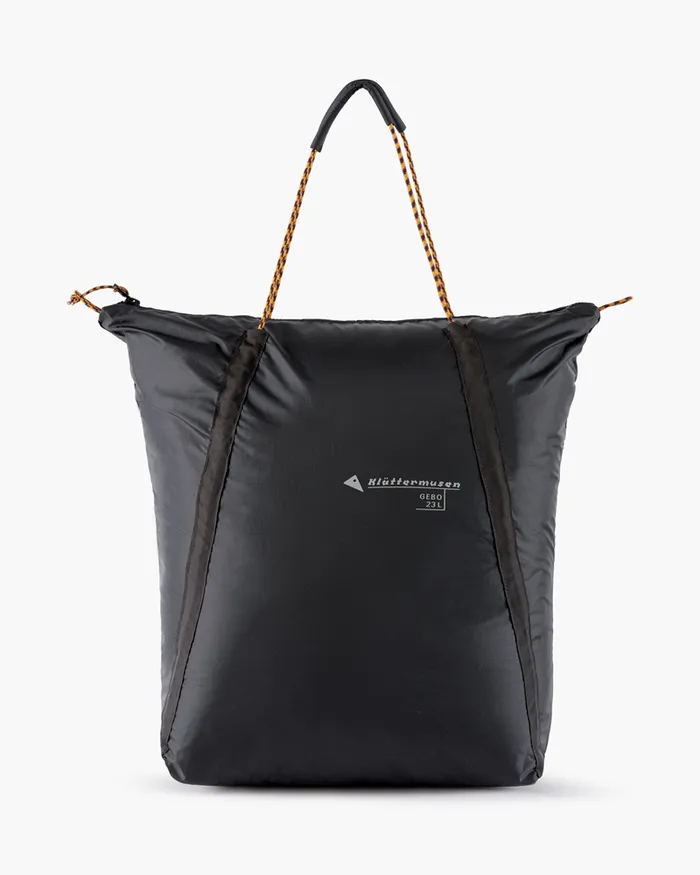 MenWomen Gebo Lightweight Tote Bag 23L Raven Klttermusen Tote Bags
