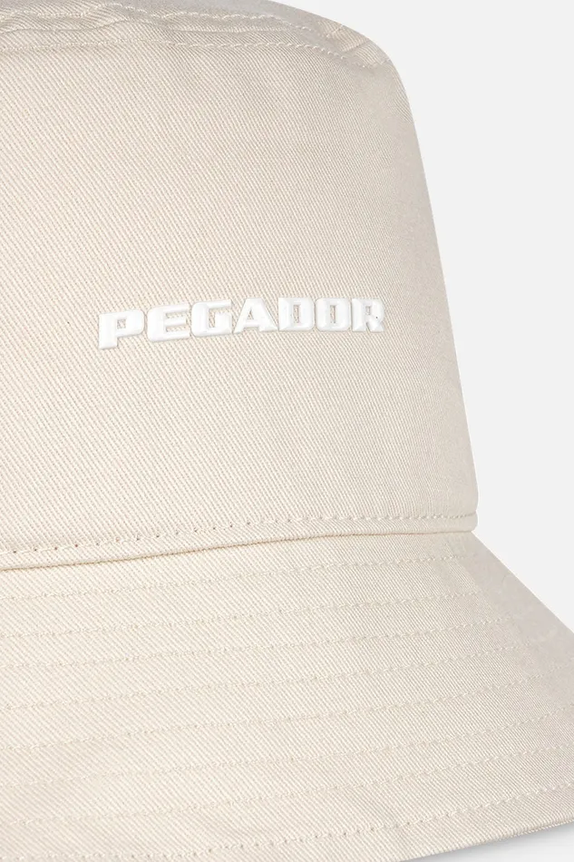 MenWomen Pegador Caps and Hats Logo Bucket Hat Desert Sand White MenWomen Pegador Caps and Hats Logo Bucket Hat Desert Sand White