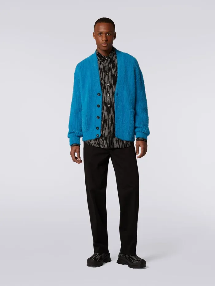 Men Wool Blend EnglishRibbed Cardigan Multicoloured Missoni Knitwear Men Wool Blend EnglishRibbed Cardigan Multicoloured Missoni Knitwear