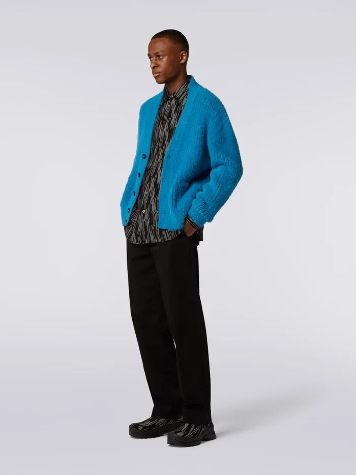 Men Wool Blend EnglishRibbed Cardigan Multicoloured Missoni Knitwear Men Wool Blend EnglishRibbed Cardigan Multicoloured Missoni Knitwear