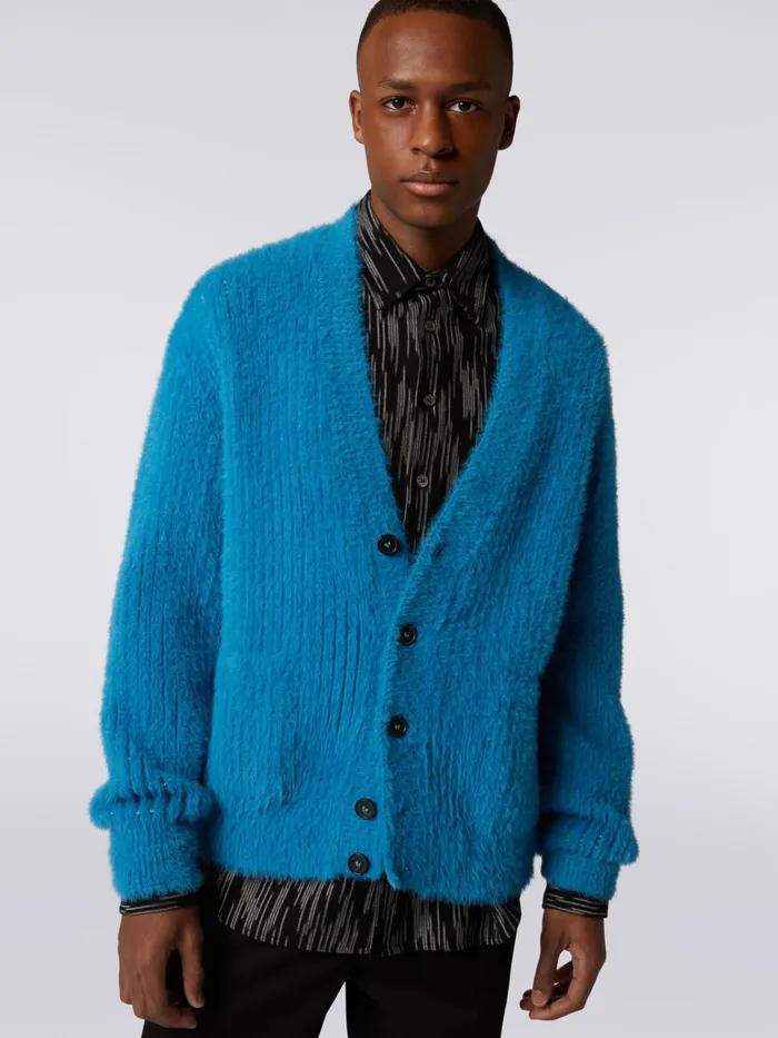 Men Wool Blend EnglishRibbed Cardigan Multicoloured Missoni Knitwear Men Wool Blend EnglishRibbed Cardigan Multicoloured Missoni Knitwear