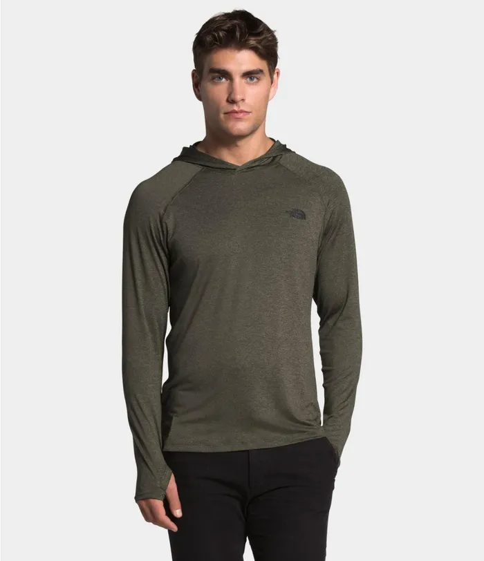 Mens The North Face Active Tops HyperLayer FD Hoodie New Taupe Green Heather