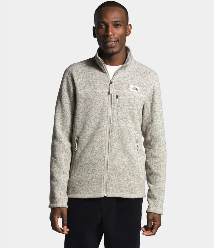 Mens The North Face Fleece Gordon Lyons FullZip Jacket Granite Bluff Tan Heather