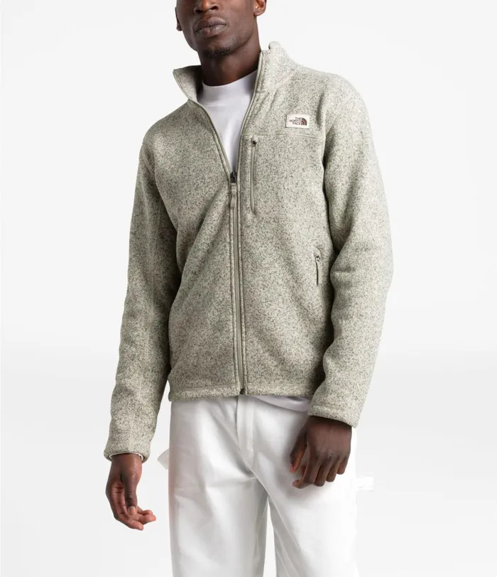 Mens The North Face Fleece Gordon Lyons FullZip Jacket Granite Bluff Tan Heather