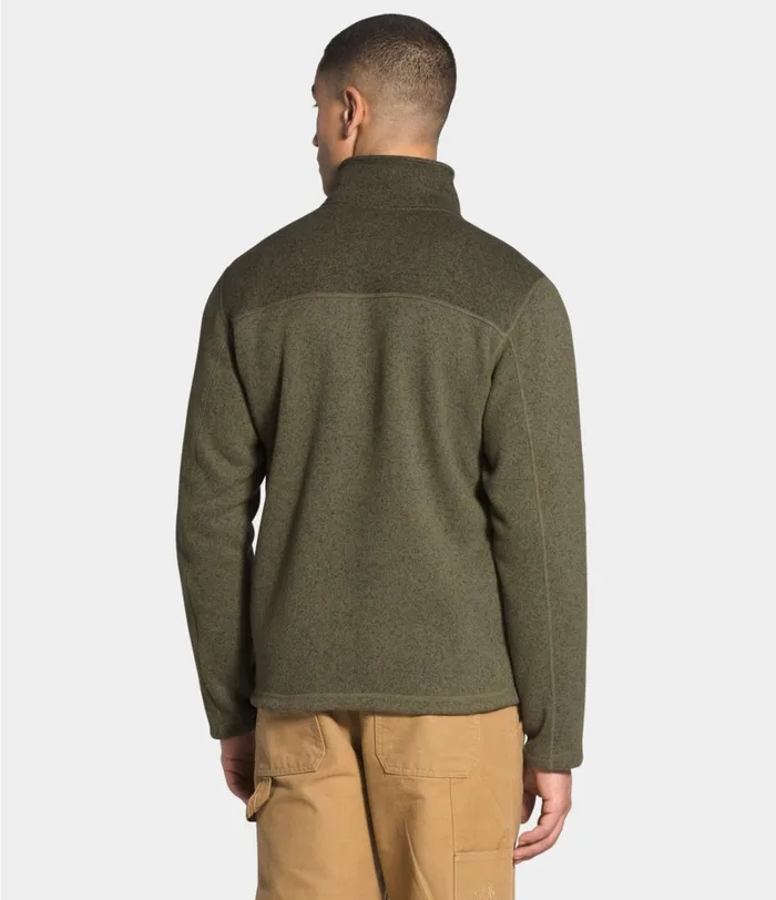 Mens The North Face Fleece Gordon Lyons Zip Pullover Burnt Olive Green Dark Heathernew Taupe Green Dark Heather