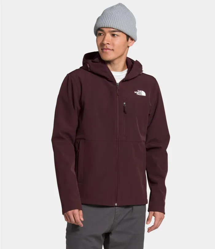 Mens The North Face Softshell Apex Bionic Hoodie Root Brown