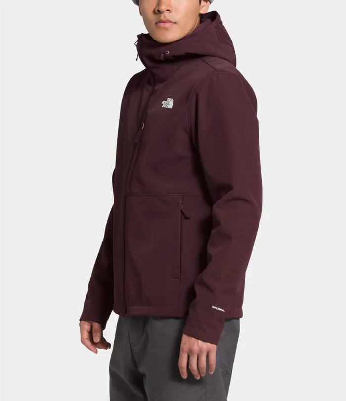 Mens The North Face Softshell Apex Bionic Hoodie Root Brown