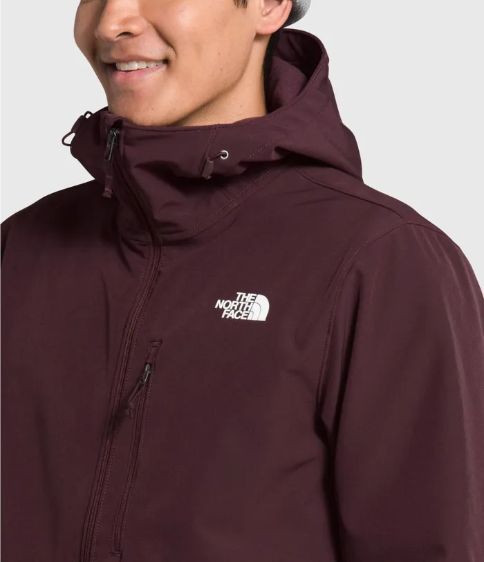 Mens The North Face Softshell Apex Bionic Hoodie Root Brown