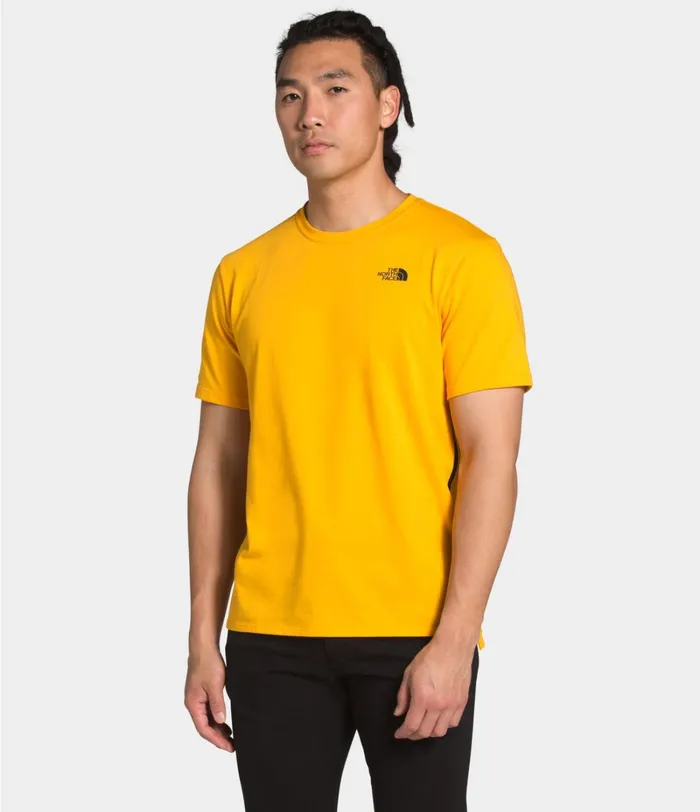 Mens The North Face TShirts North Dome Active Short Sleeve Summit Gold