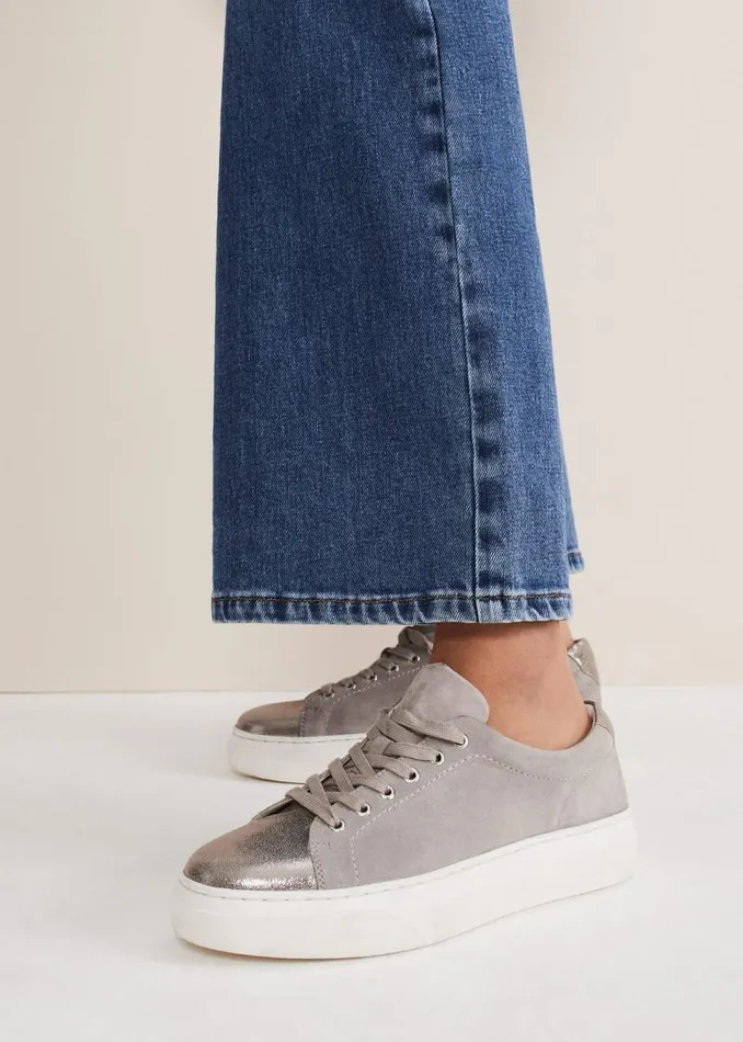 Metallic Trainer Grey Women Phase Eight Trainers