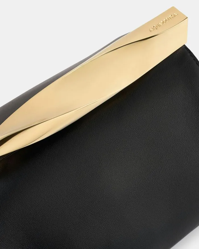 Mini Twist Clutch Black Women Aquazzura Shoulder Bags Mini Twist Clutch Black Women Aquazzura Shoulder Bags