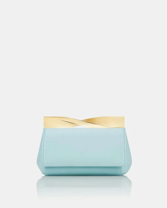 Mini Twist Clutch Blue Women Aquazzura Shoulder Bags Mini Twist Clutch Blue Women Aquazzura Shoulder Bags