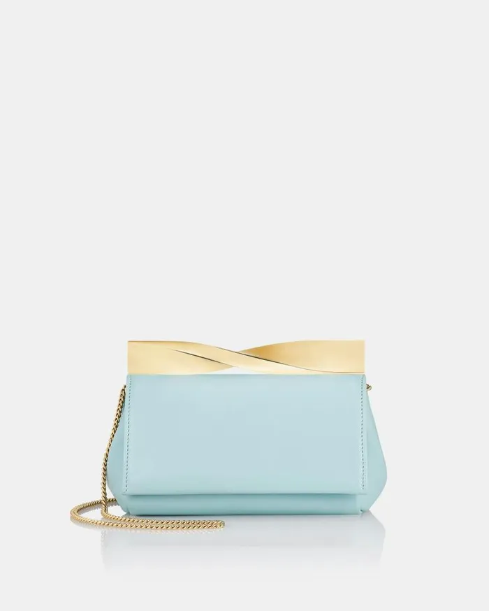 Mini Twist Clutch Blue Women Aquazzura Shoulder Bags Mini Twist Clutch Blue Women Aquazzura Shoulder Bags