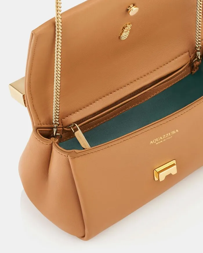 Mini Twist Clutch Brown Women Aquazzura Clutch Bags Mini Twist Clutch Brown Women Aquazzura Clutch Bags