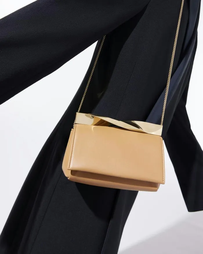 Mini Twist Clutch Brown Women Aquazzura Clutch Bags Mini Twist Clutch Brown Women Aquazzura Clutch Bags