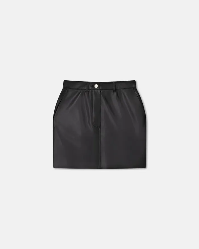 Miray Okobor AltLeather Mini Skirt Black Women Nanushka Skirts