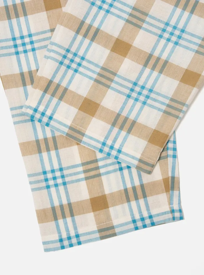 Nightwear Men Universal Works Universal Works Pyjama Pant In Ecru Madras Check
